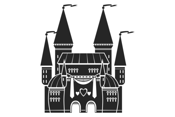 Download Princess Castle Black Silhouette. Magic - Premium Bundle